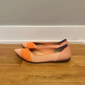 Rothy’s The Point Flat Orange Sherbet Women’s Size 10